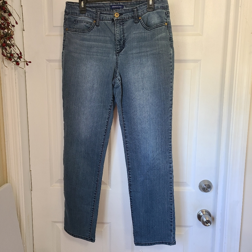 Bandolino Woman's Mande Stright Denim Jeans Size: 10 Color: Blue